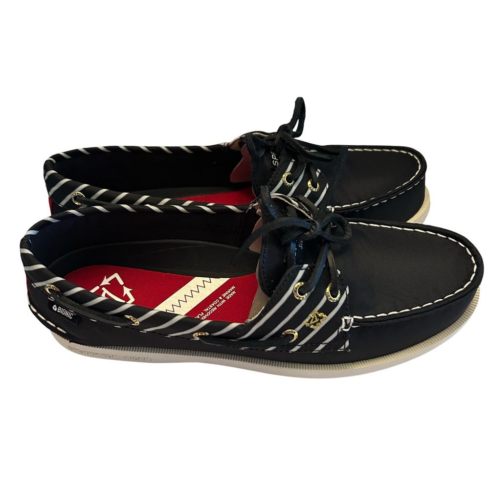 Sperry Women’s Authentic Original 2-eye Bionic Striped Boat Shoe